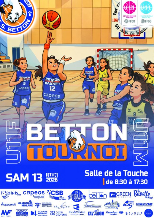 Tournoi U11 de Betton le samedi 13 juin 2026